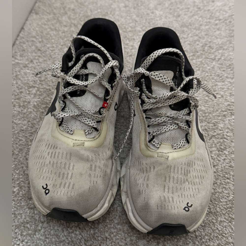 On Running CloudMonster Black and White Sneakers